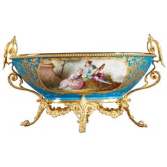 19th Century Paris Porcelain Cup With Gallant Scene