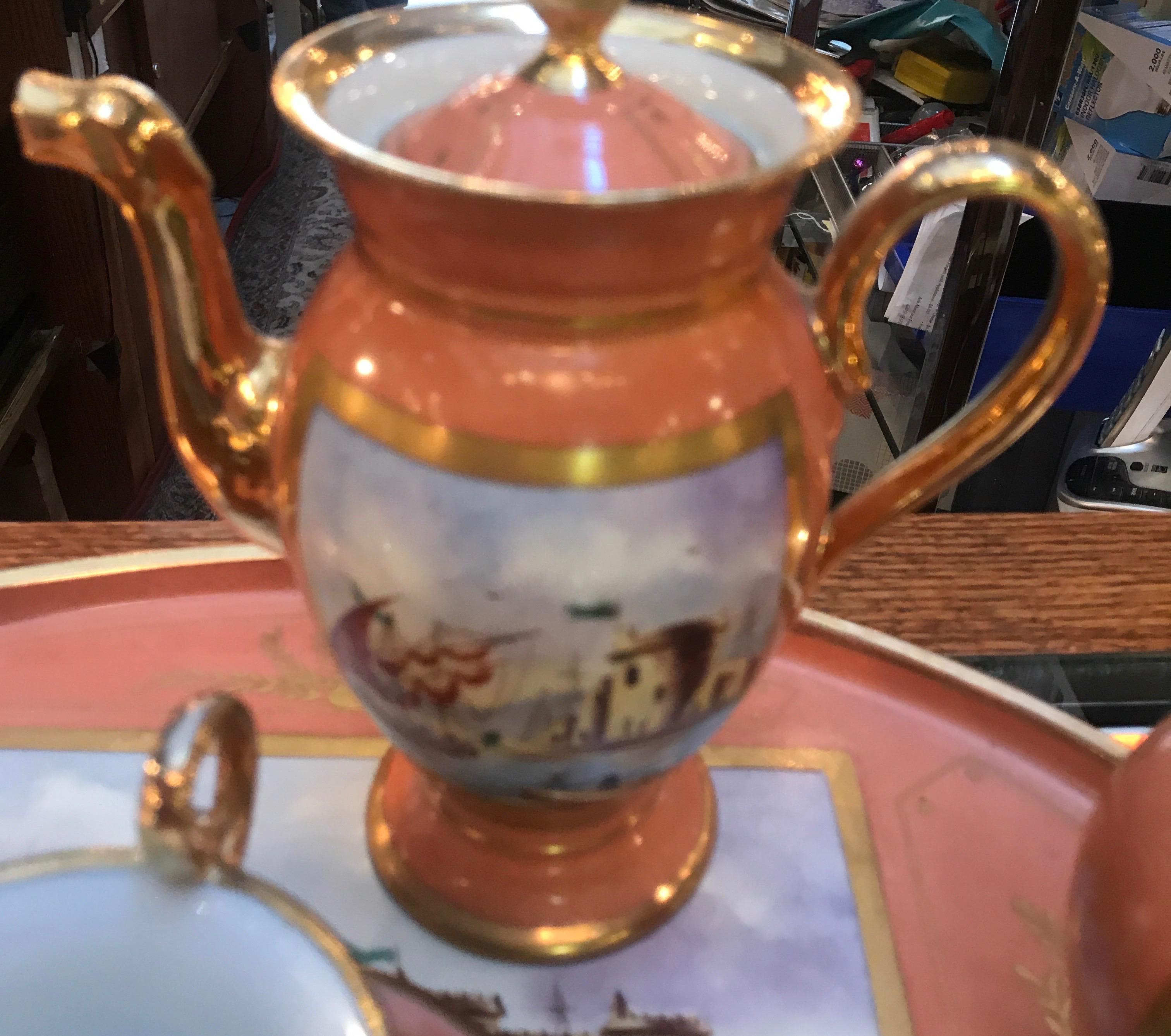19th Century Paris Porcelain Tea Set 2