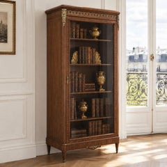 19th Century Parisian Louis XVI Marquetry Bookcase ~ Display Armoire