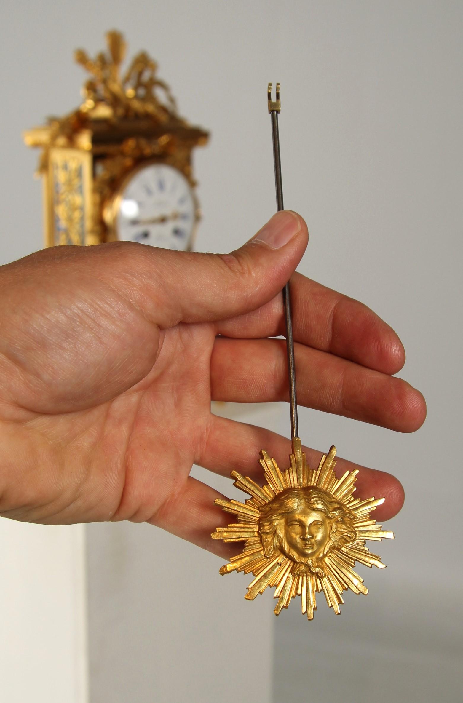 19th Century Parisian Mantel Clock in Louis XVI Style, signed Lepine, circa 1870 For Sale 8