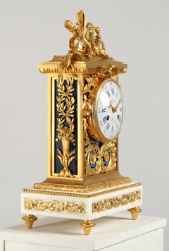 Pendule de cheminée parisienne du XIXe siècle de style Louis XVI, signée Lepine, vers 1870