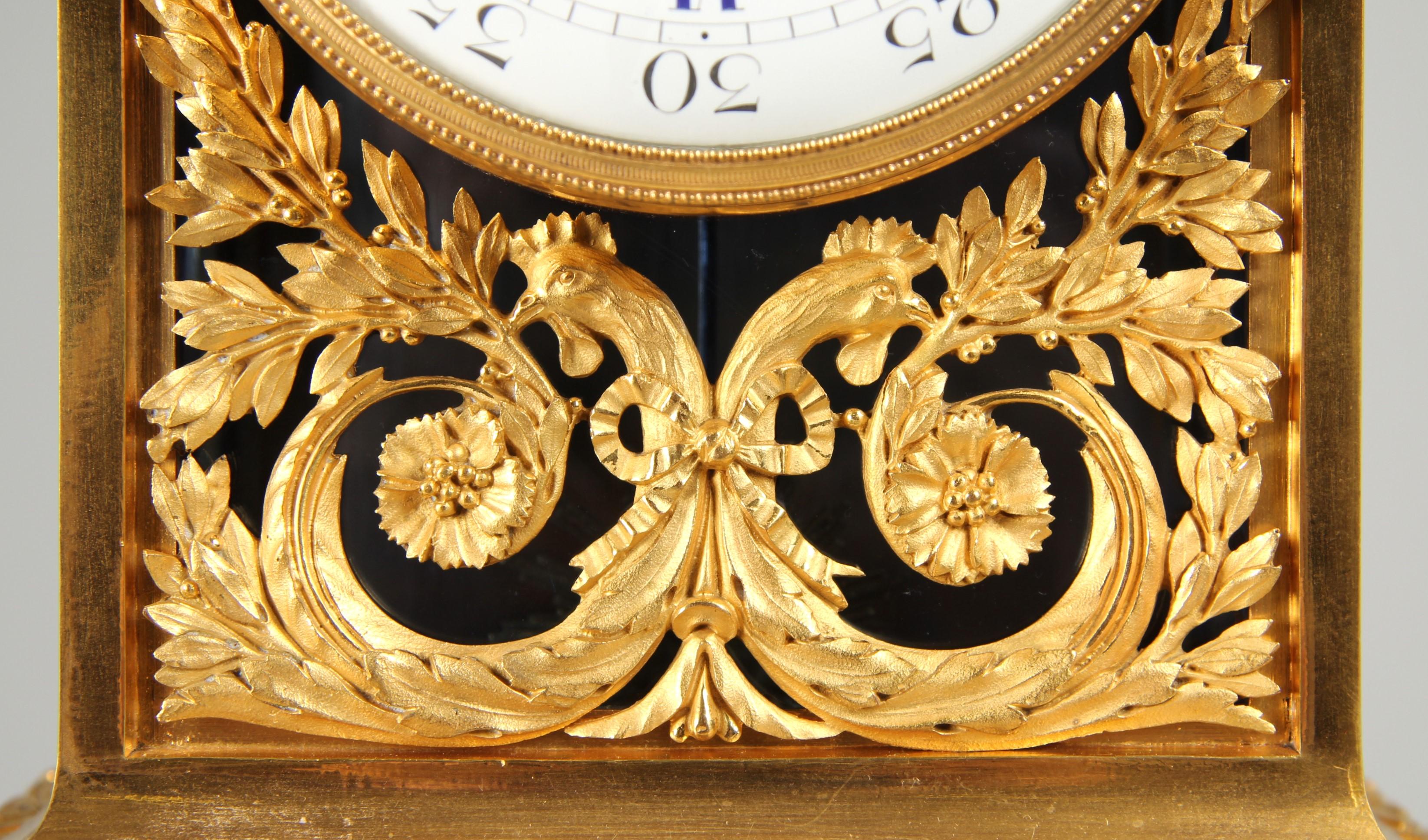 Late 19th Century 19th Century Parisian Mantel Clock in Louis XVI Style, signed Lepine, circa 1870 For Sale