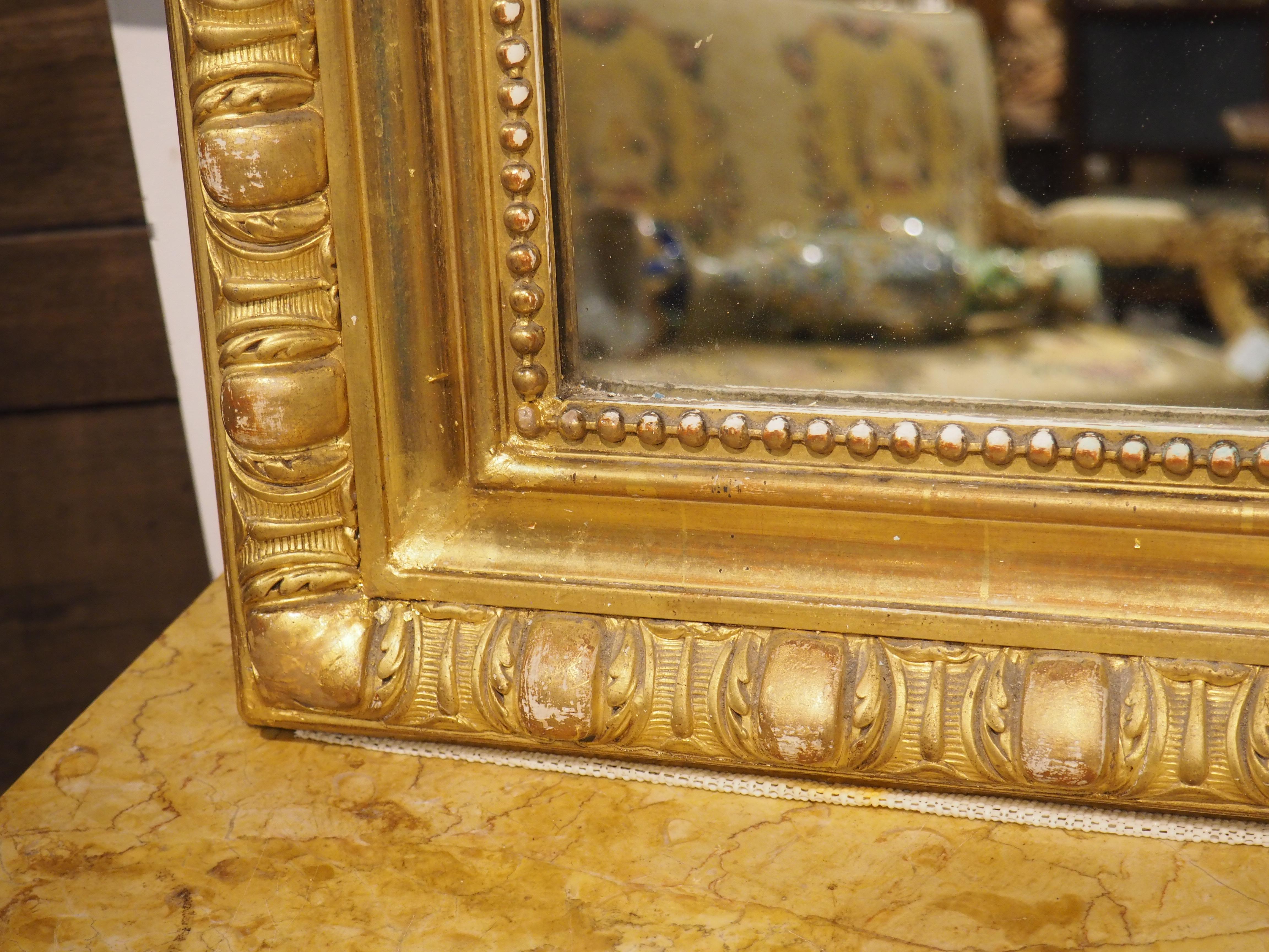 19th Century Parisian Napoleon III Style Giltwood Mirror, Circa 1880 4