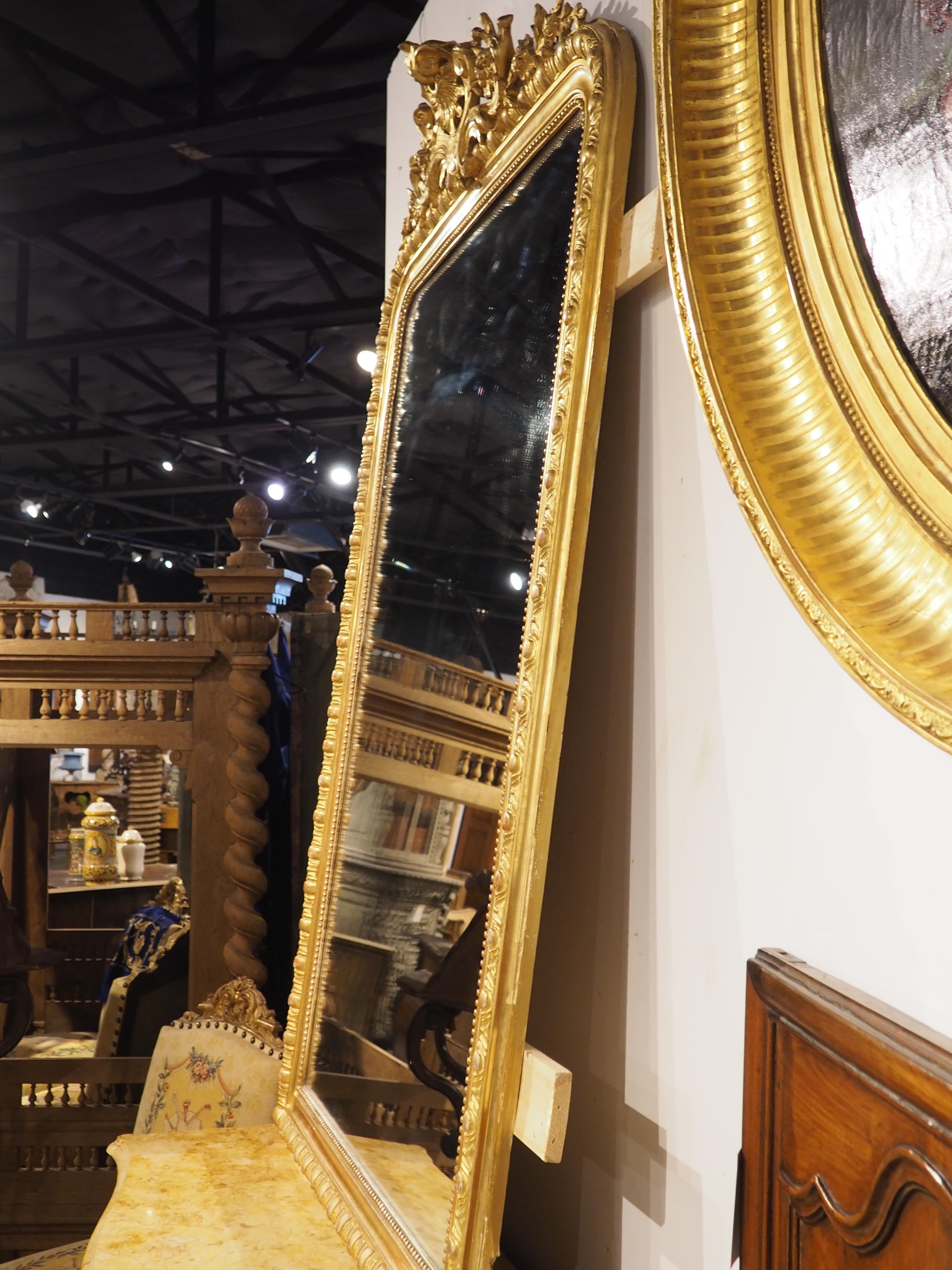 19th Century Parisian Napoleon III Style Giltwood Mirror, Circa 1880 7