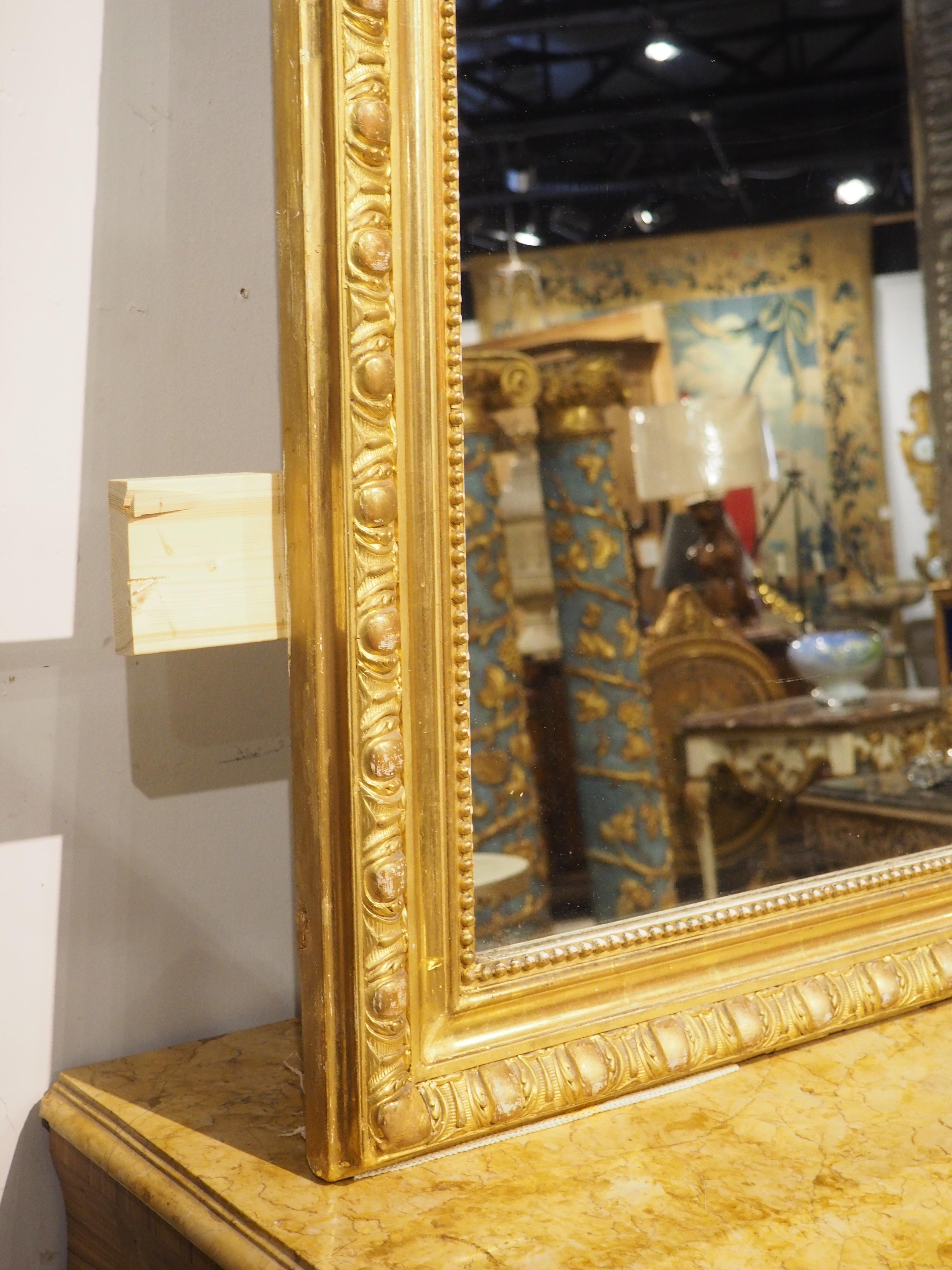 19th Century Parisian Napoleon III Style Giltwood Mirror, Circa 1880 9
