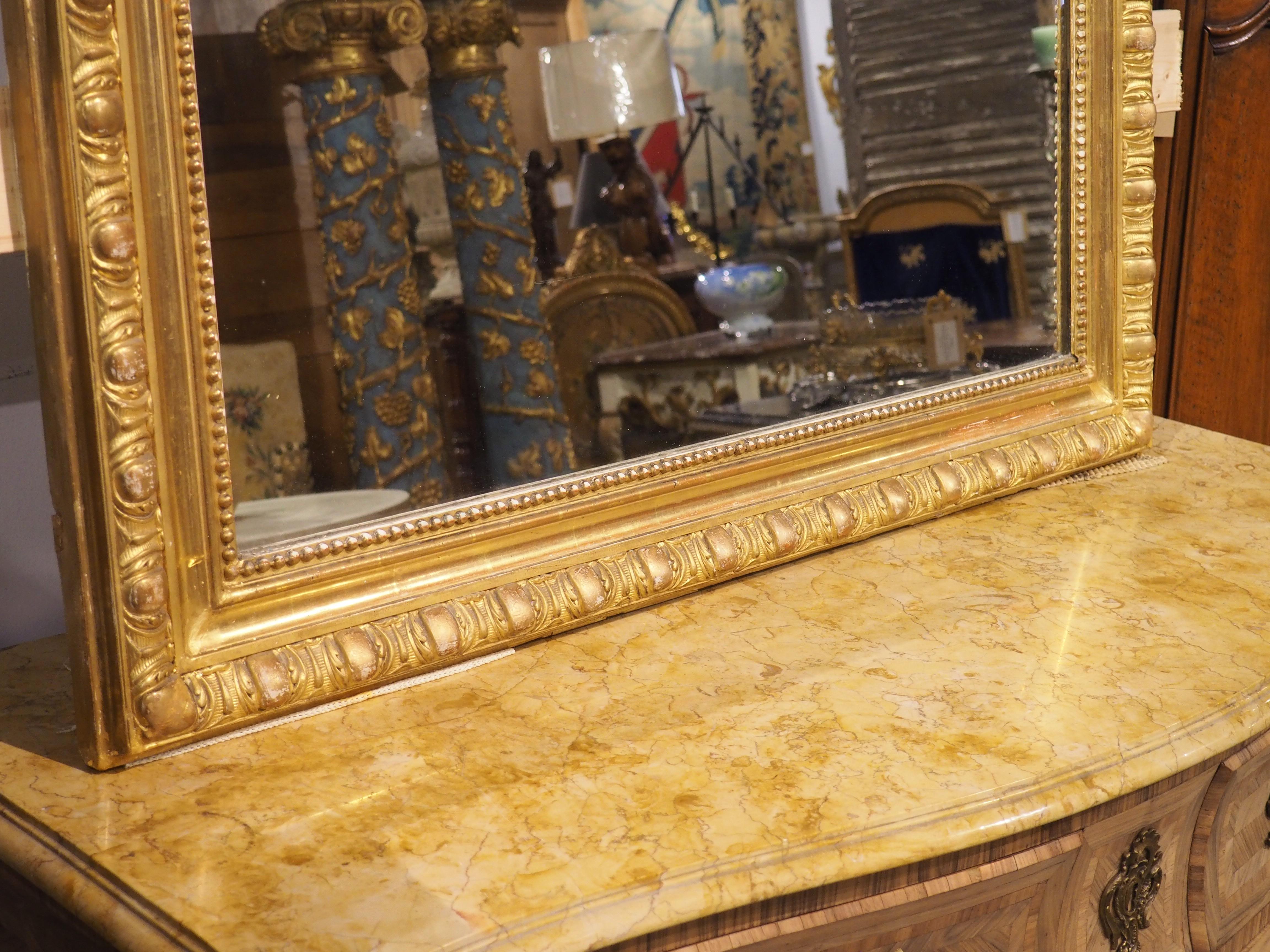 19th Century Parisian Napoleon III Style Giltwood Mirror, Circa 1880 10