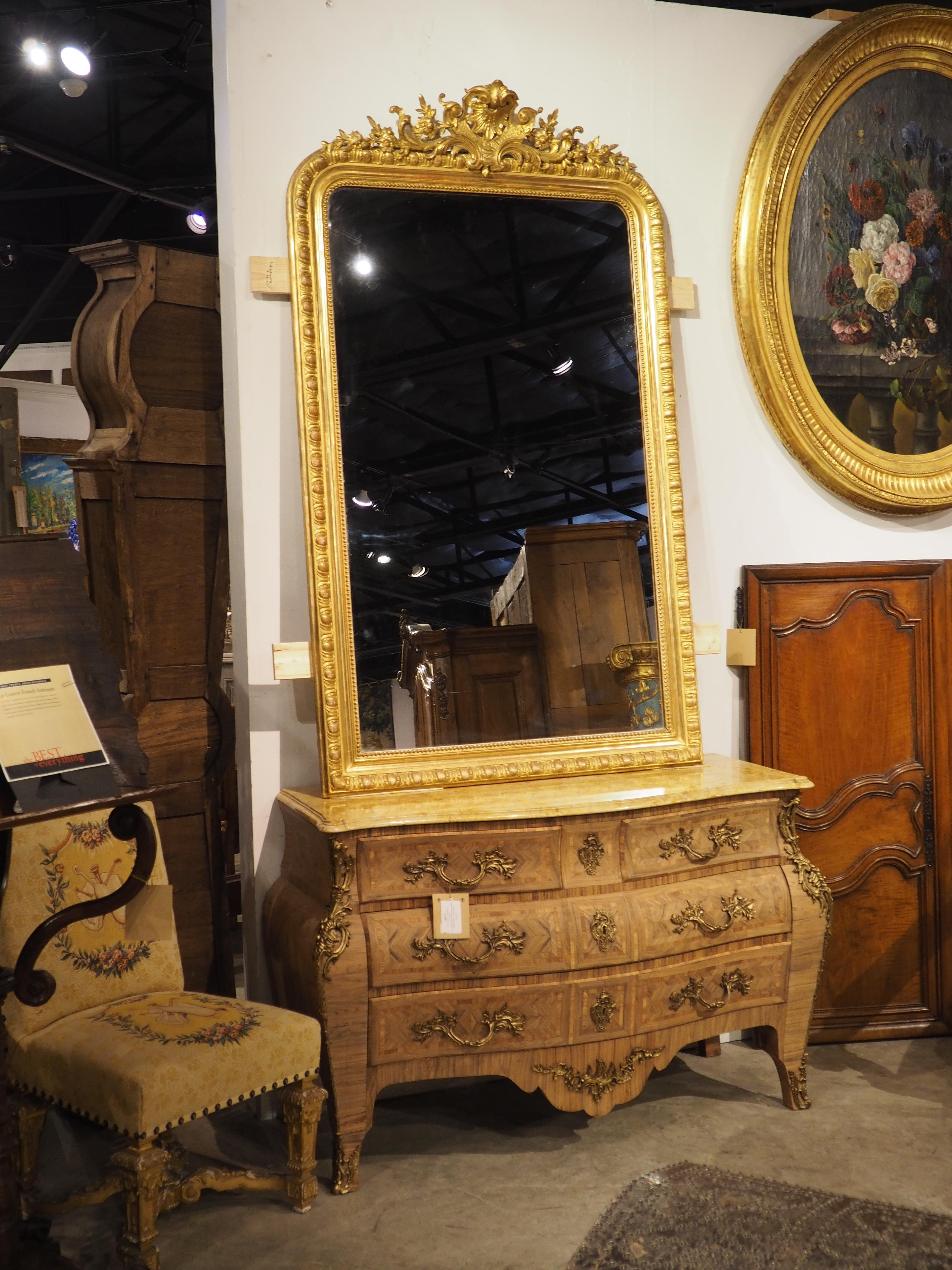 19th Century Parisian Napoleon III Style Giltwood Mirror, Circa 1880 14