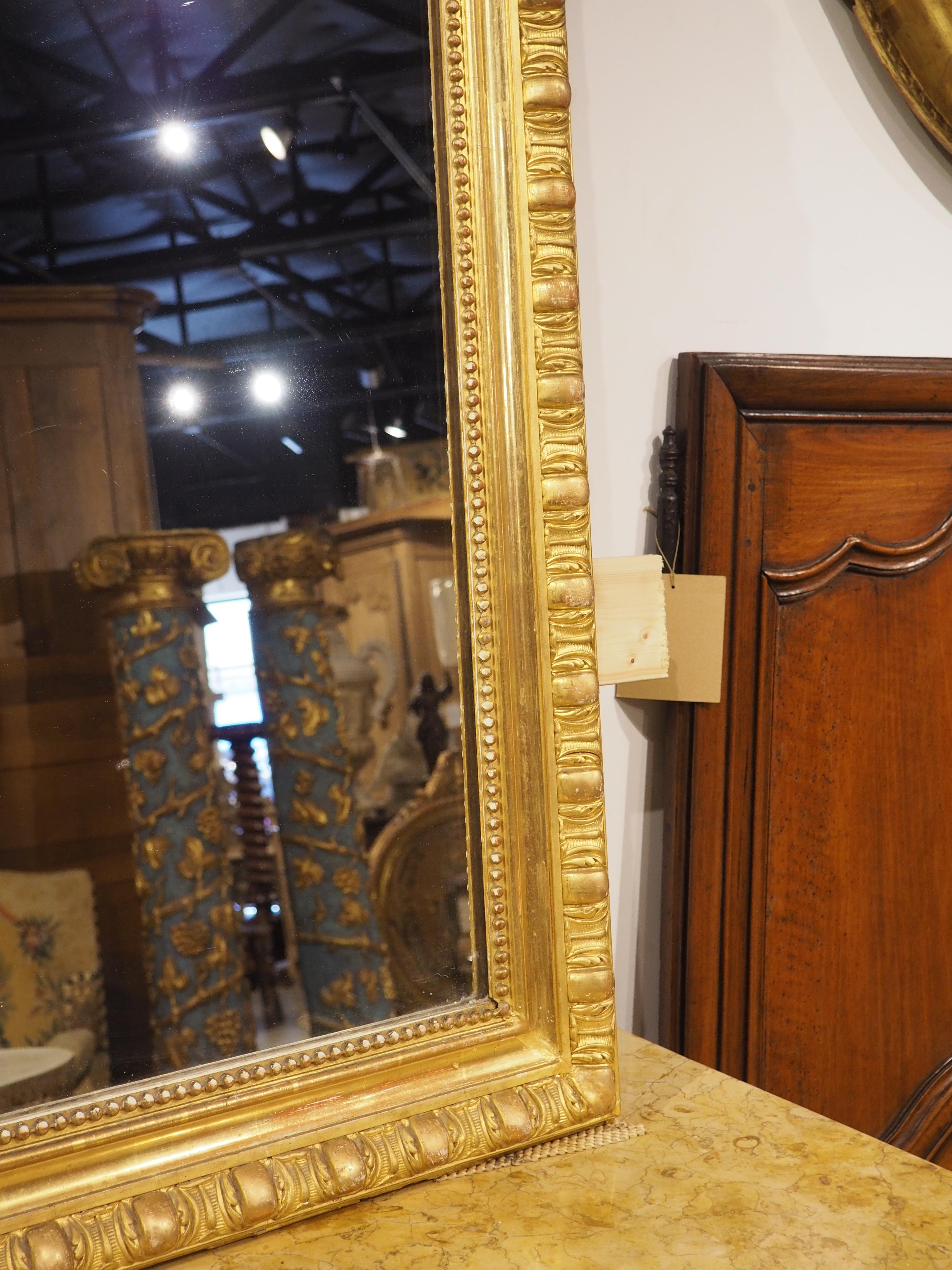 French 19th Century Parisian Napoleon III Style Giltwood Mirror, Circa 1880
