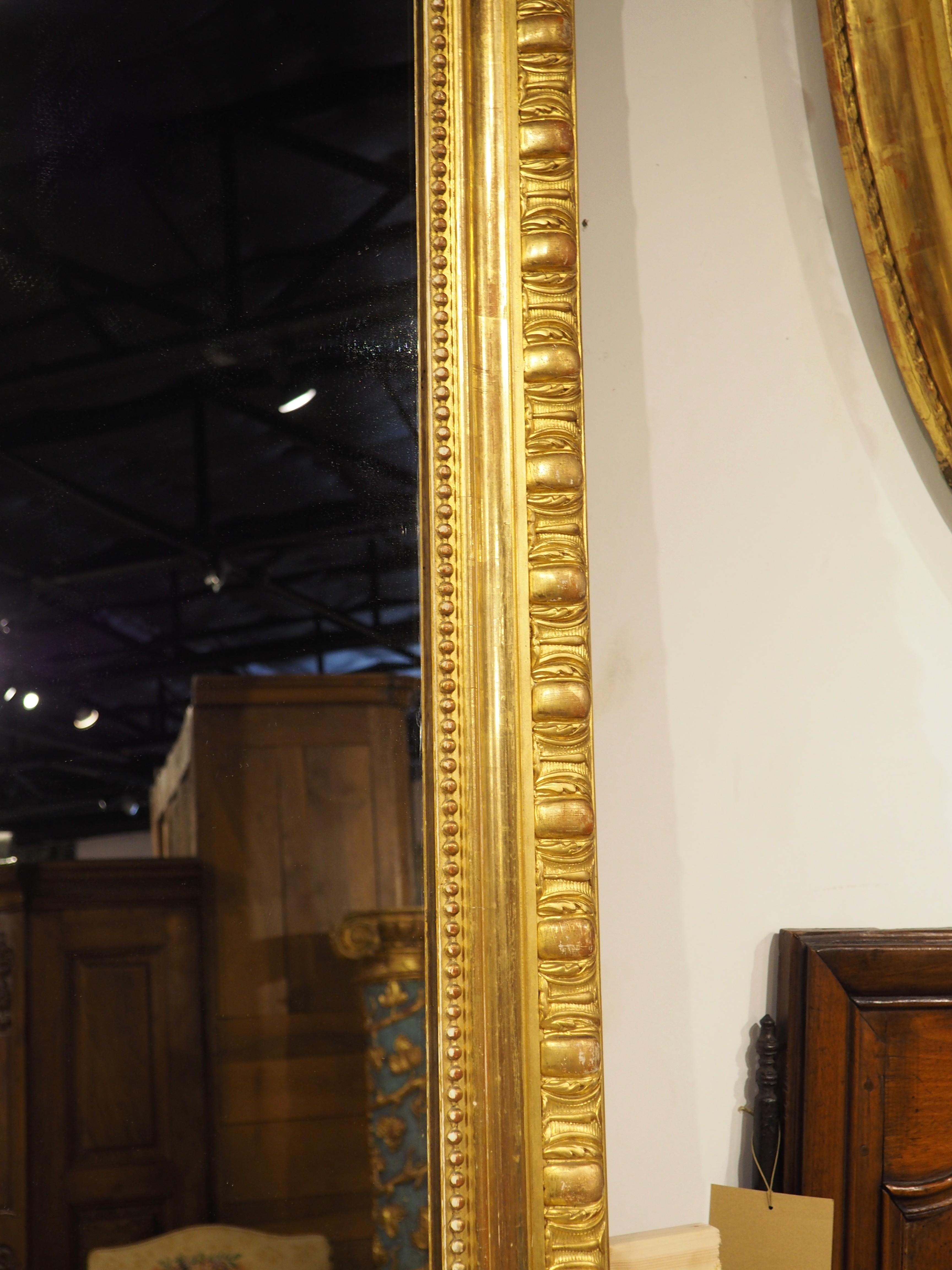 Hand-Carved 19th Century Parisian Napoleon III Style Giltwood Mirror, Circa 1880