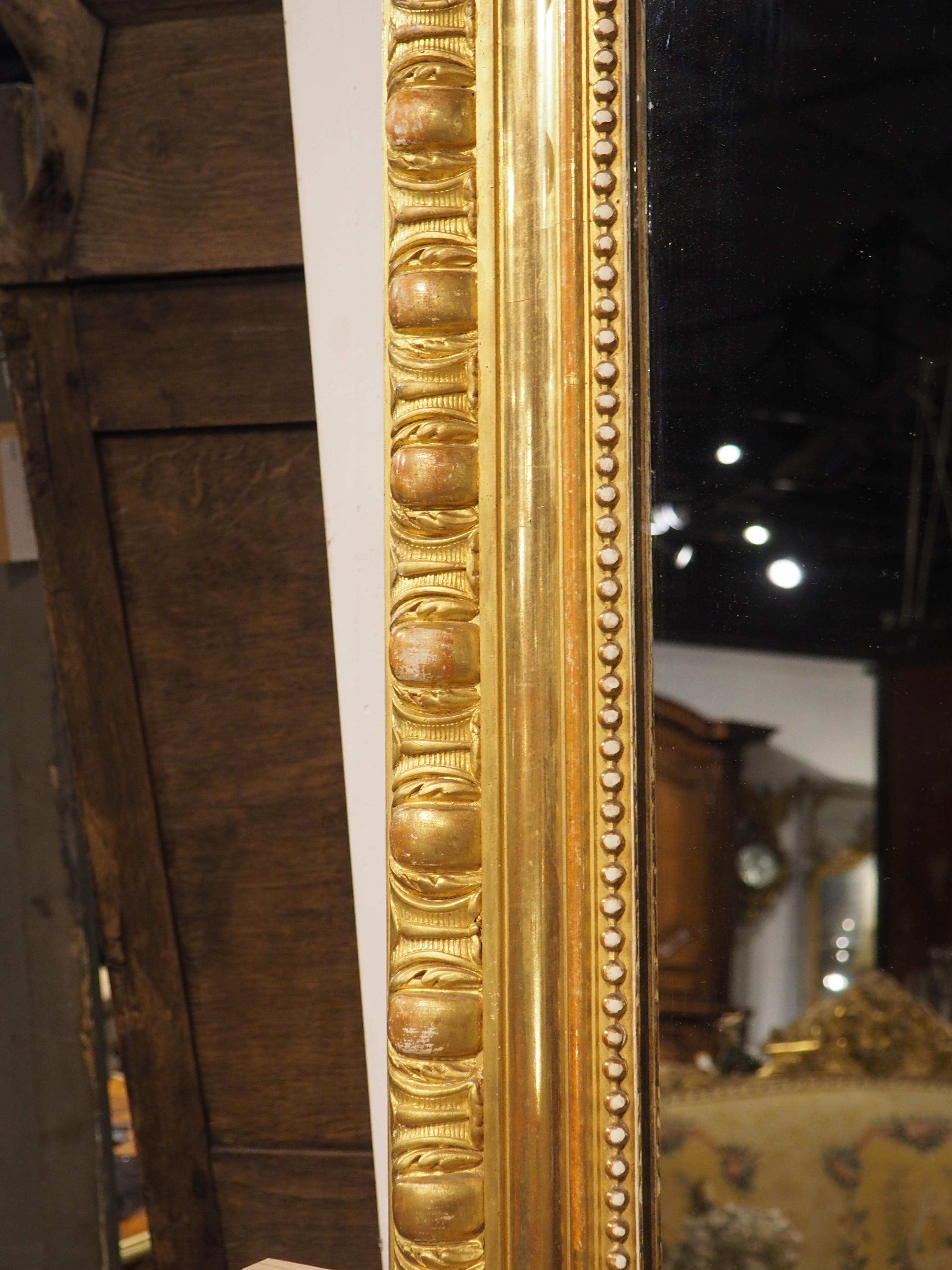 19th Century Parisian Napoleon III Style Giltwood Mirror, Circa 1880 In Good Condition In Dallas, TX