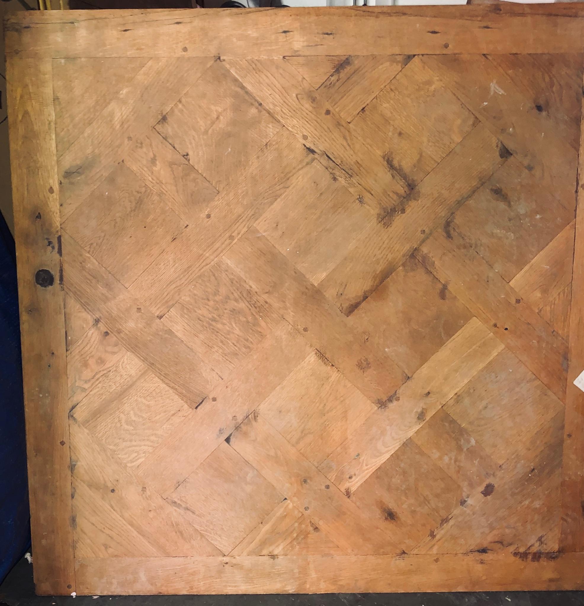 19th Century Parquet de Versailles , 2 inch thick  In Good Condition For Sale In Fort Lauderdale, FL