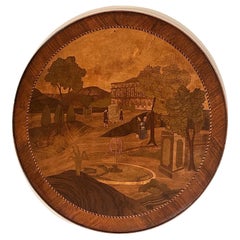 19th Century Parquetry and Marquetry Flip Top Table