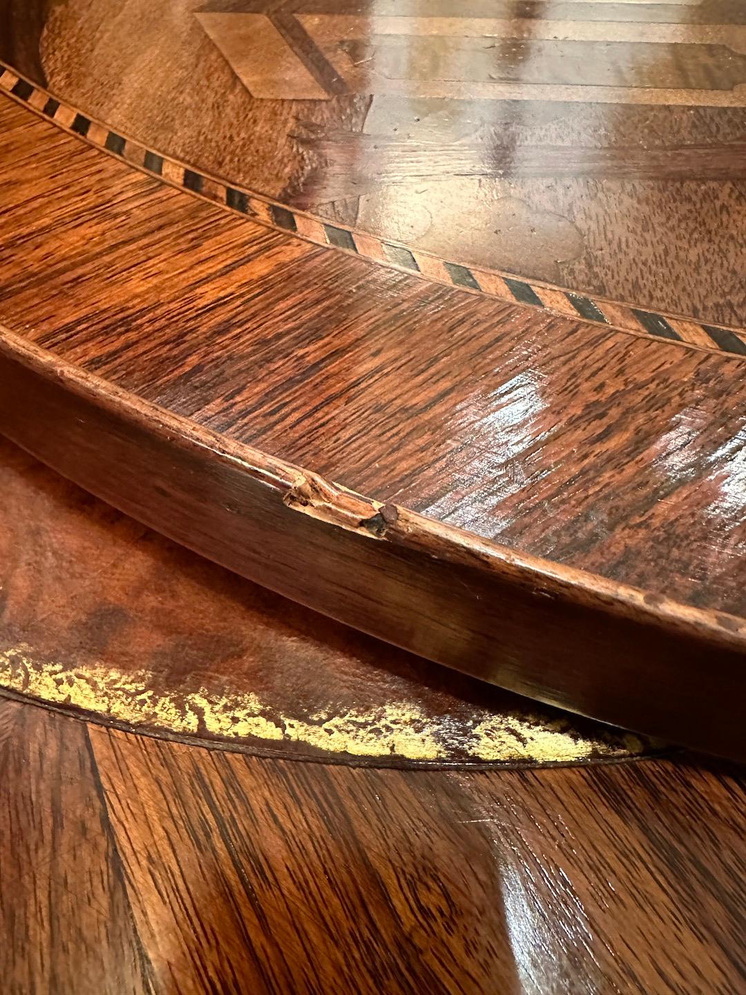 19th Century Parquetry and Marquetry Flip Top Table For Sale 2