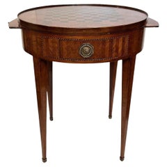 Antique 19th Century Parquetry and Marquetry Flip Top Table