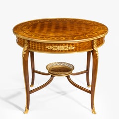 19th Century Parquetry Centre Table in the Louis XVI Manner by François Linke