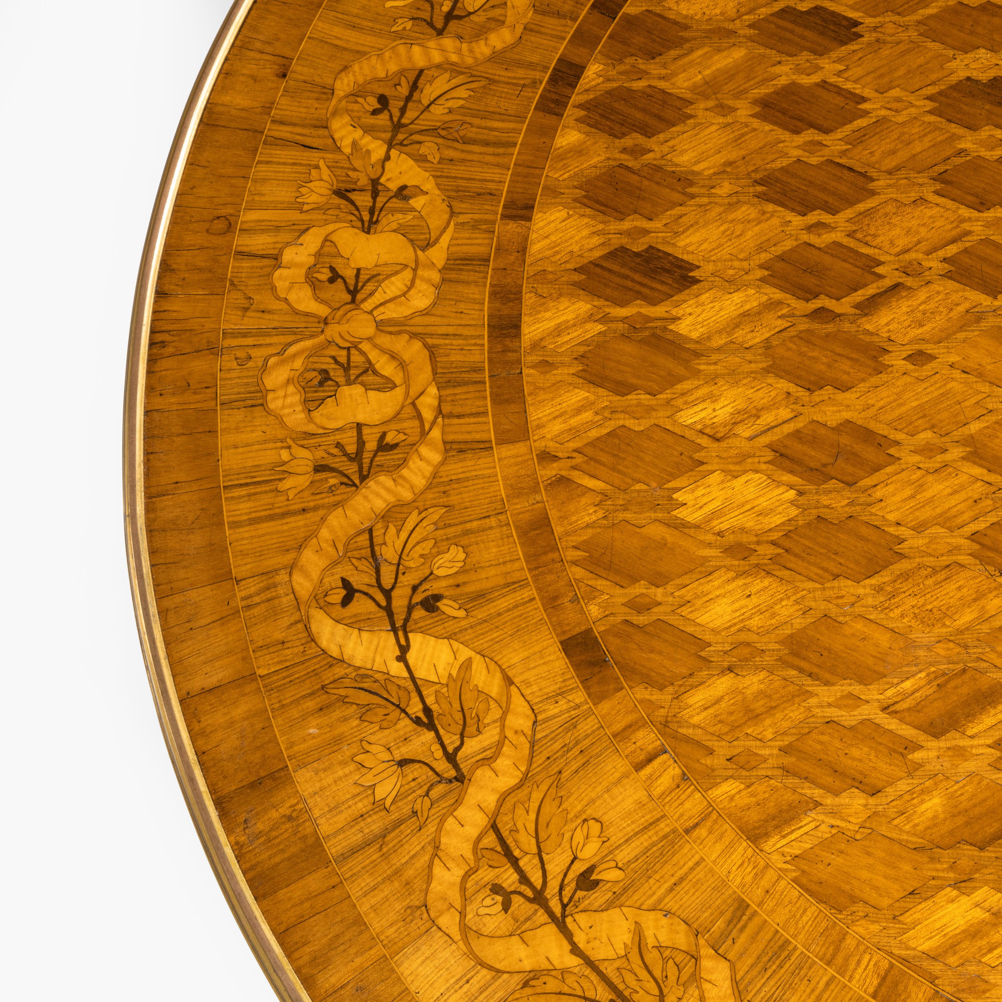 19th Century Parquetry Centre Table in the Louis XVI Manner by François Linke For Sale 3