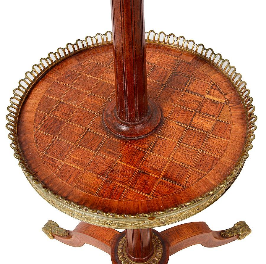 French 19th Century Parquetry Inlaid Etagere For Sale