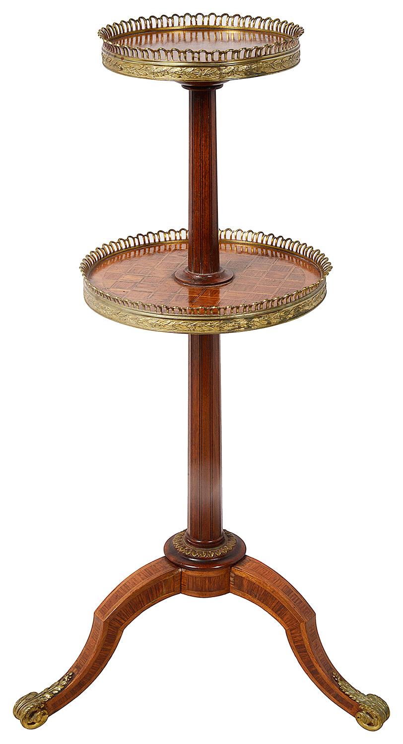 Veneer 19th Century Parquetry Inlaid Etagere For Sale
