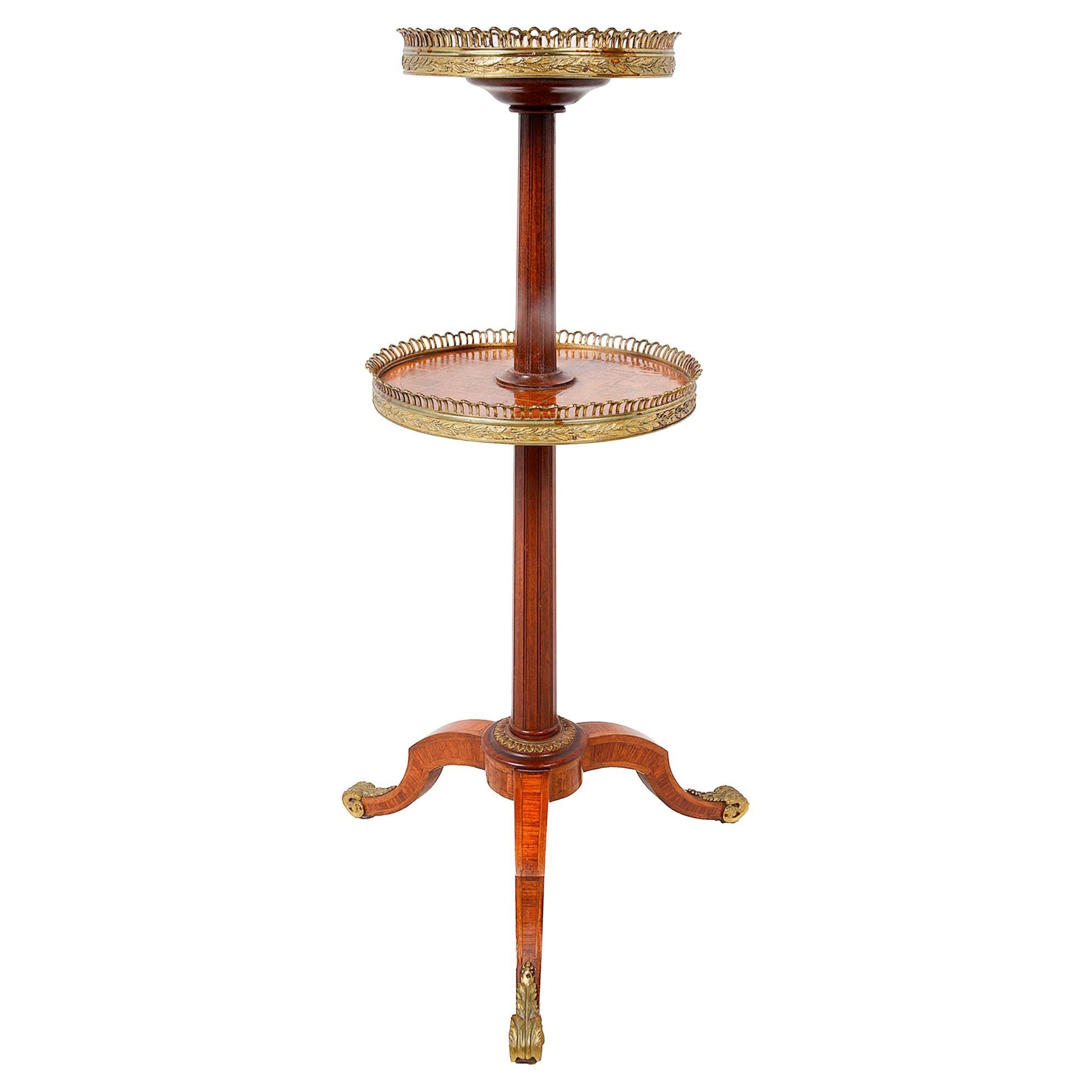 19th Century Parquetry Inlaid Etagere For Sale