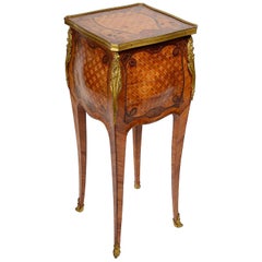 Antique 19th Century Parquetry Inlaid Side Table, after Linke