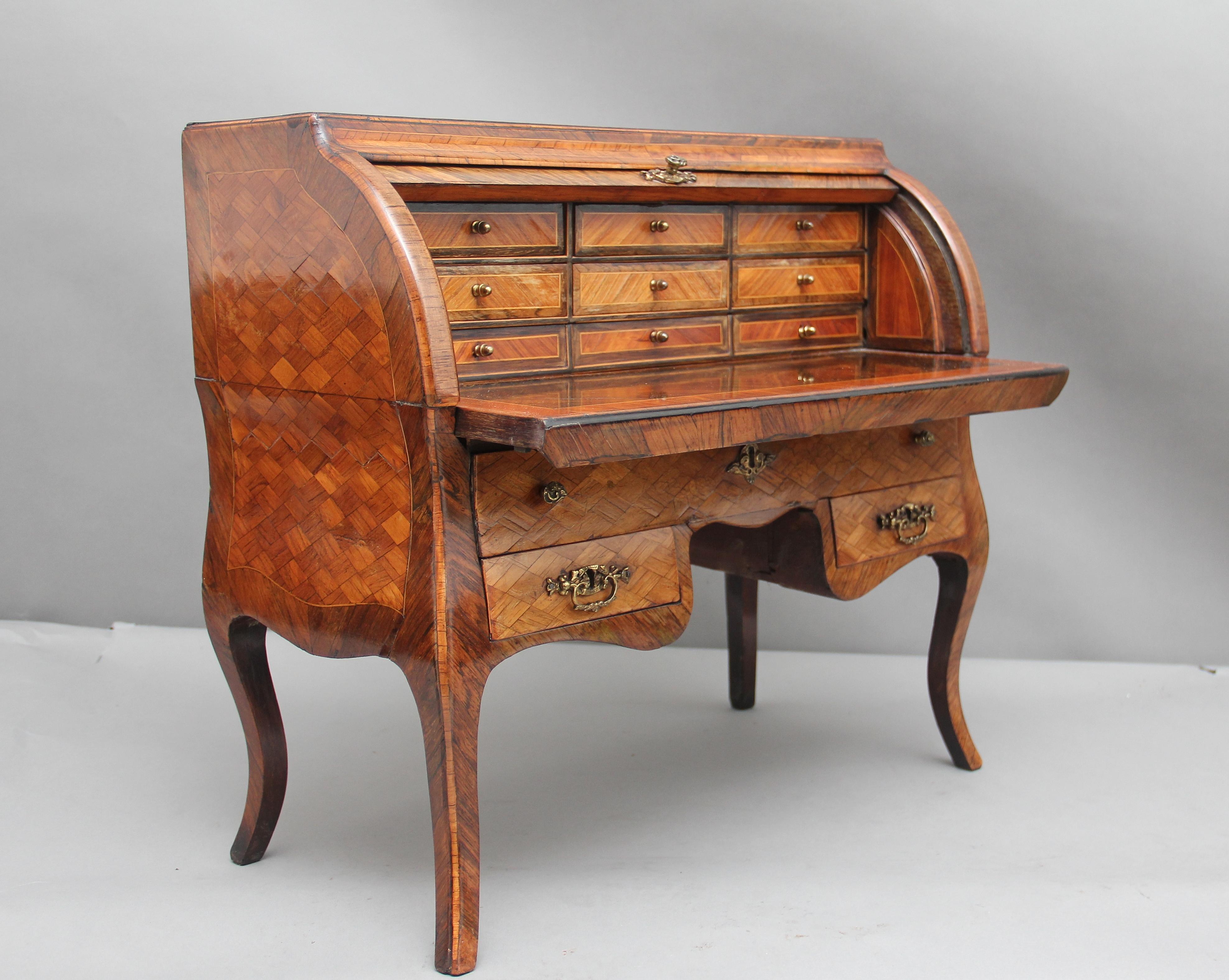 19th Century Parquetry Miniature Desk 3