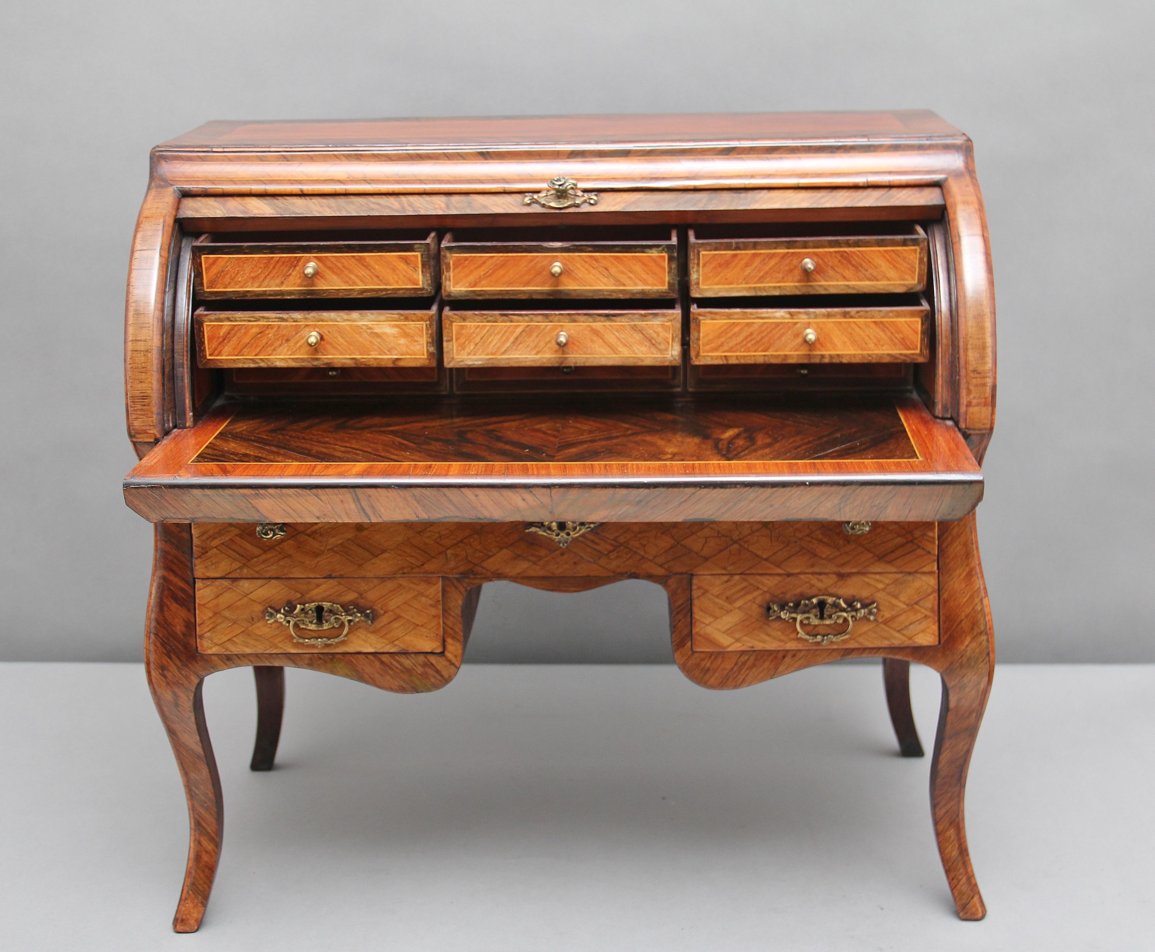Regency 19th Century Parquetry Miniature Desk