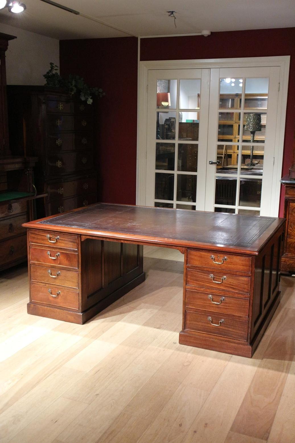 19th Century Partners Desk In Good Condition In Eindhoven, NL