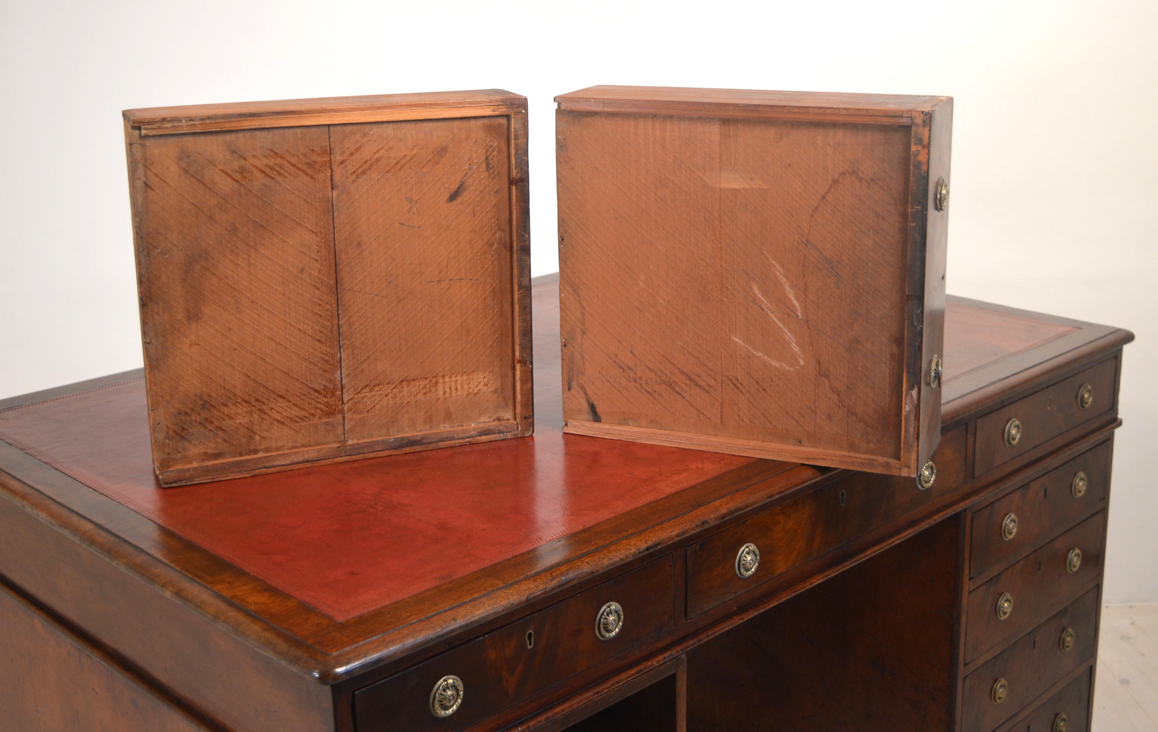19th century Partners Desk in mahogany 2