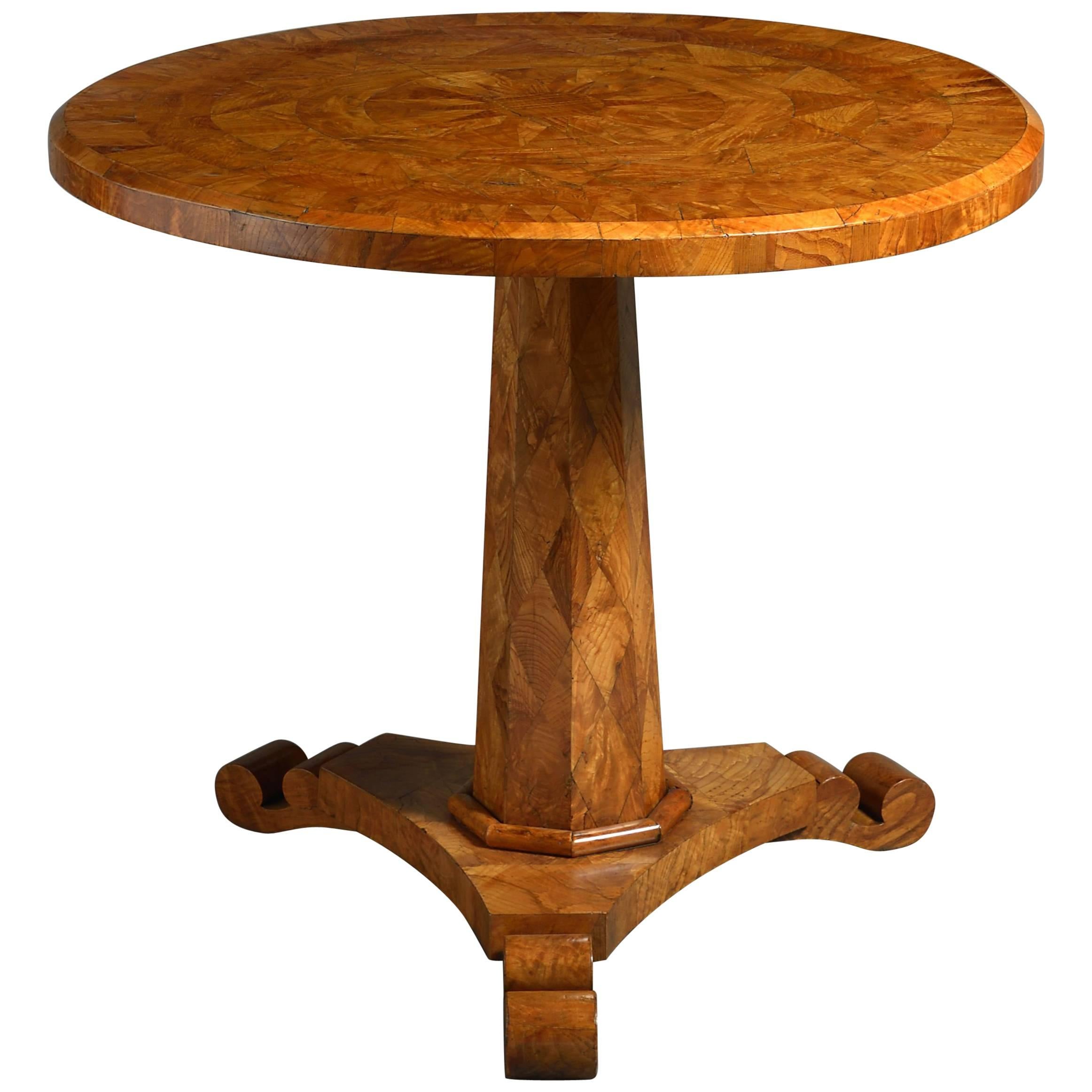 19th Century Patchwork Marquetry Centre or Occasional Table