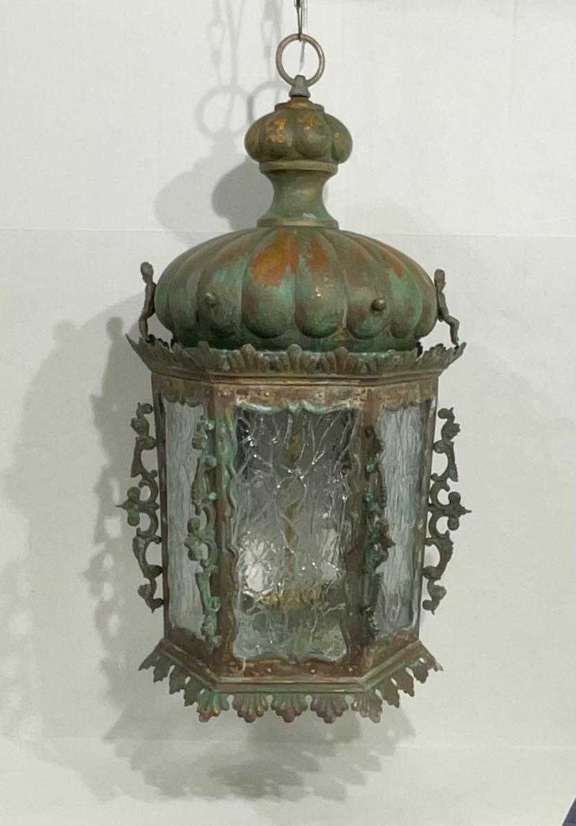 19th Century Bronze And Copper Chandelier Or Pendant  For Sale 10