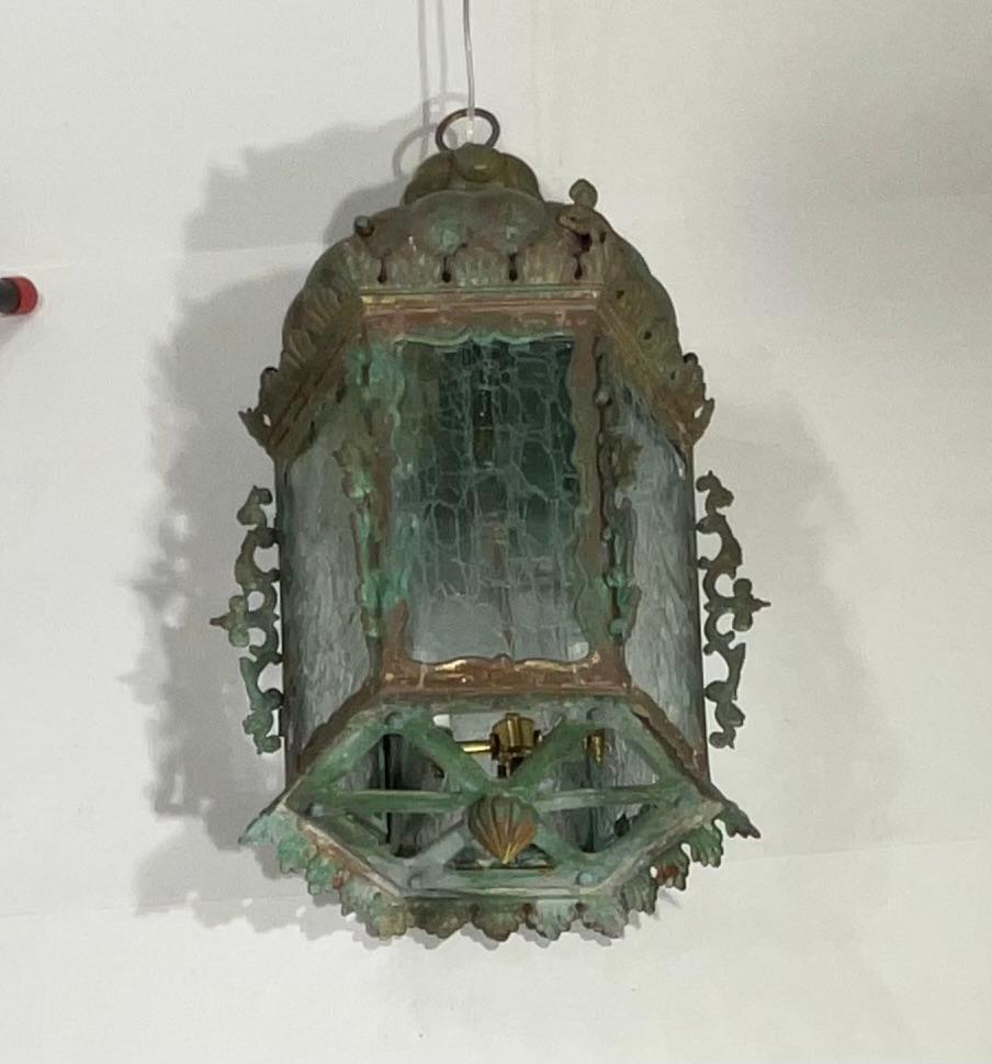 19th Century Bronze And Copper Chandelier Or Pendant  For Sale 12