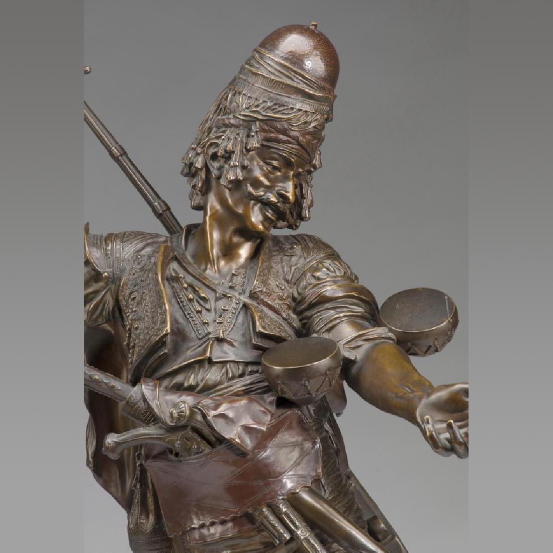 French Patinated Bronze Orientalist Sculpture of an Ottoman Warrior by Emile Guillemin 