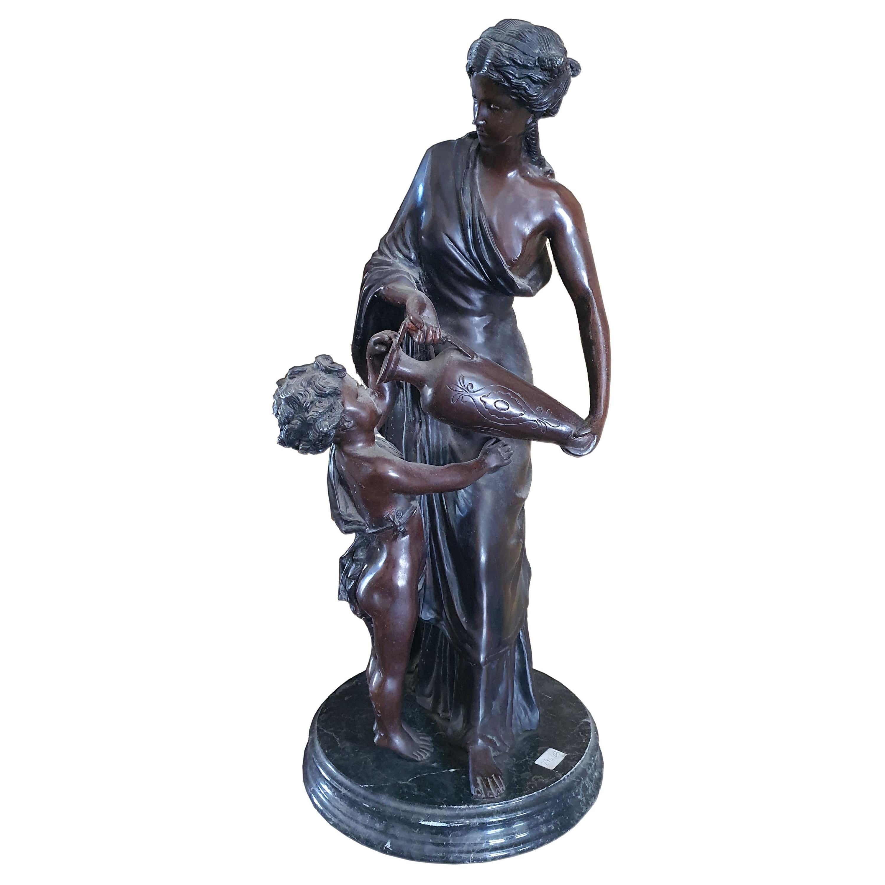 19th Century Patinated Bronze Sculpture By Hippolyte Francois Moreau