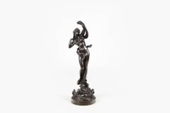 19th Century Patinated Bronze Sculpture of a Dancing Female Figure