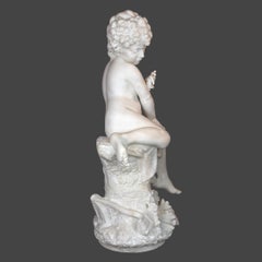 Alabaster Sculpture Statue of Cupid