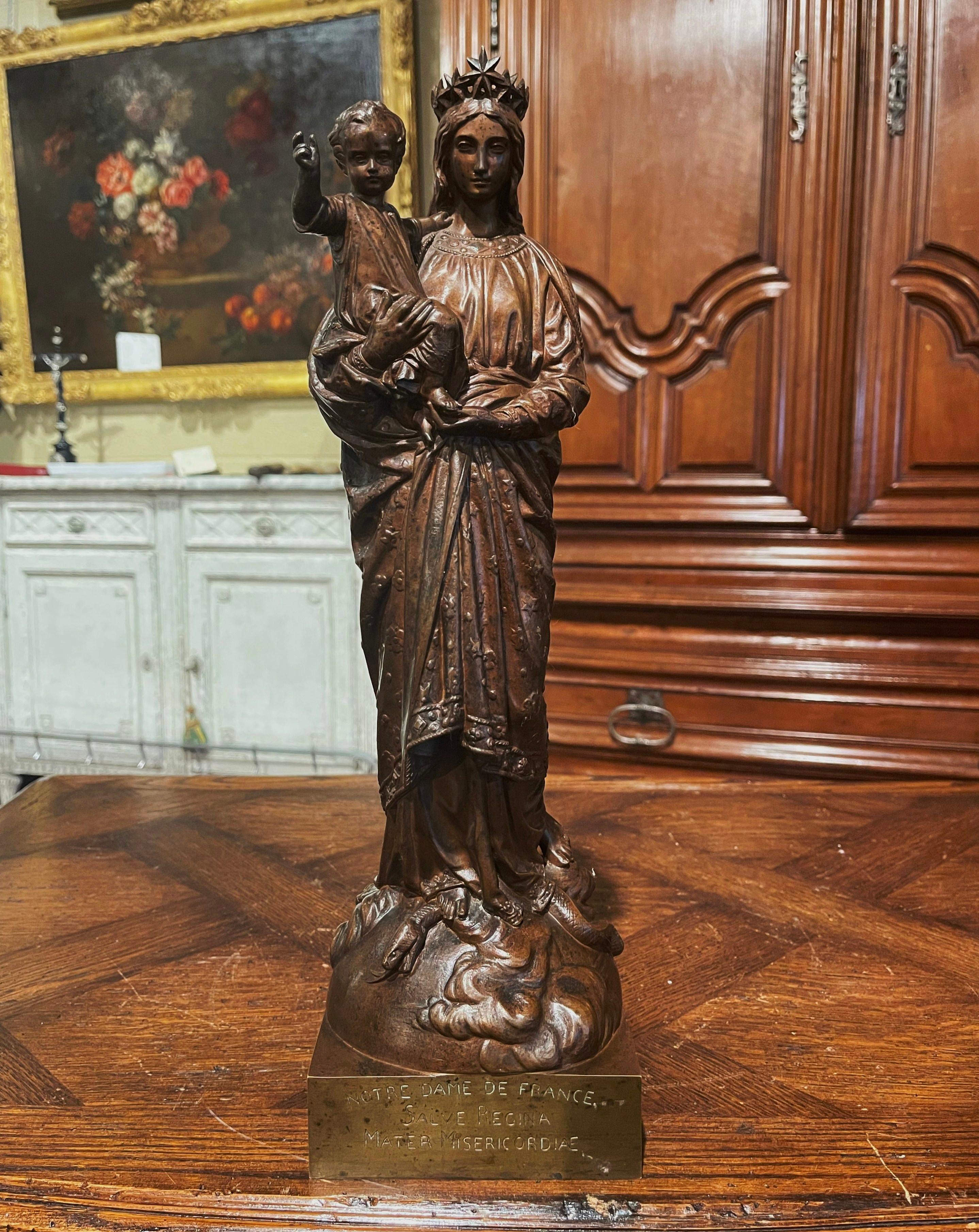 French 19th Century Patinated Bronze Statue of 