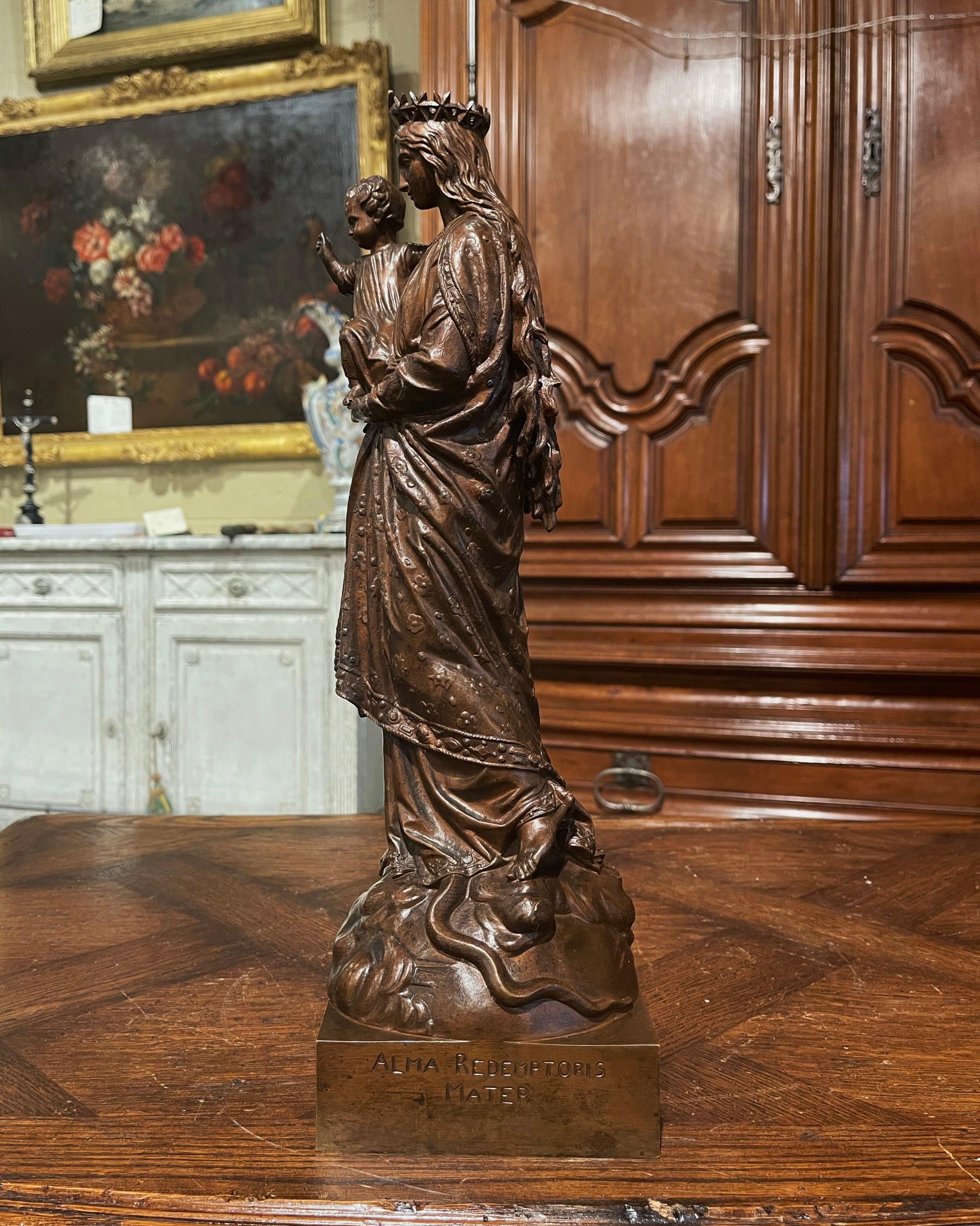 French 19th Century Patinated Bronze Statue of 