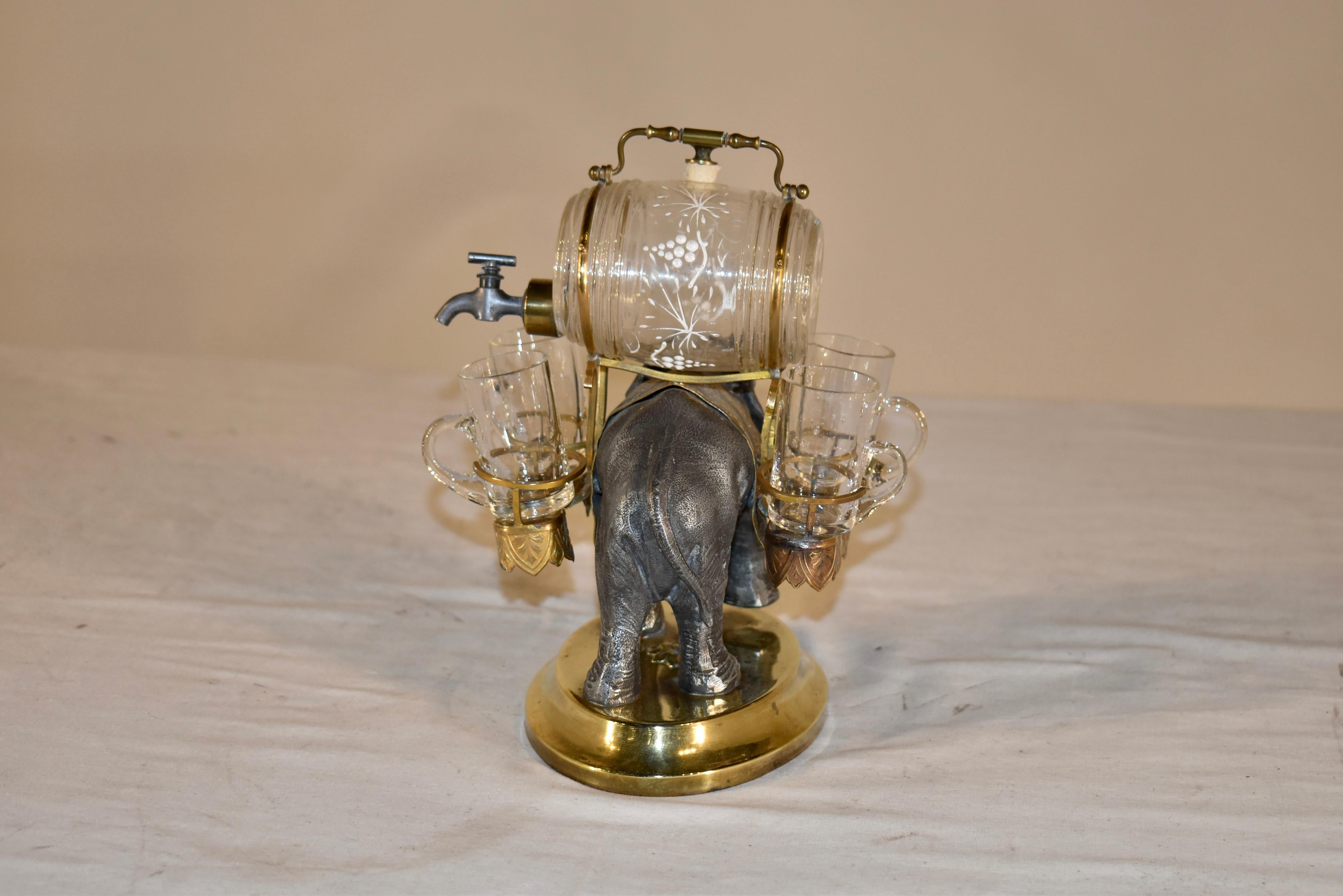 Brass 19th Century Patinated Bronze Tantalus For Sale