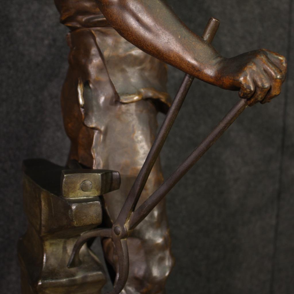 19th Century Patinated Metal Signed Picault French Sculpture the Work, 1890 5
