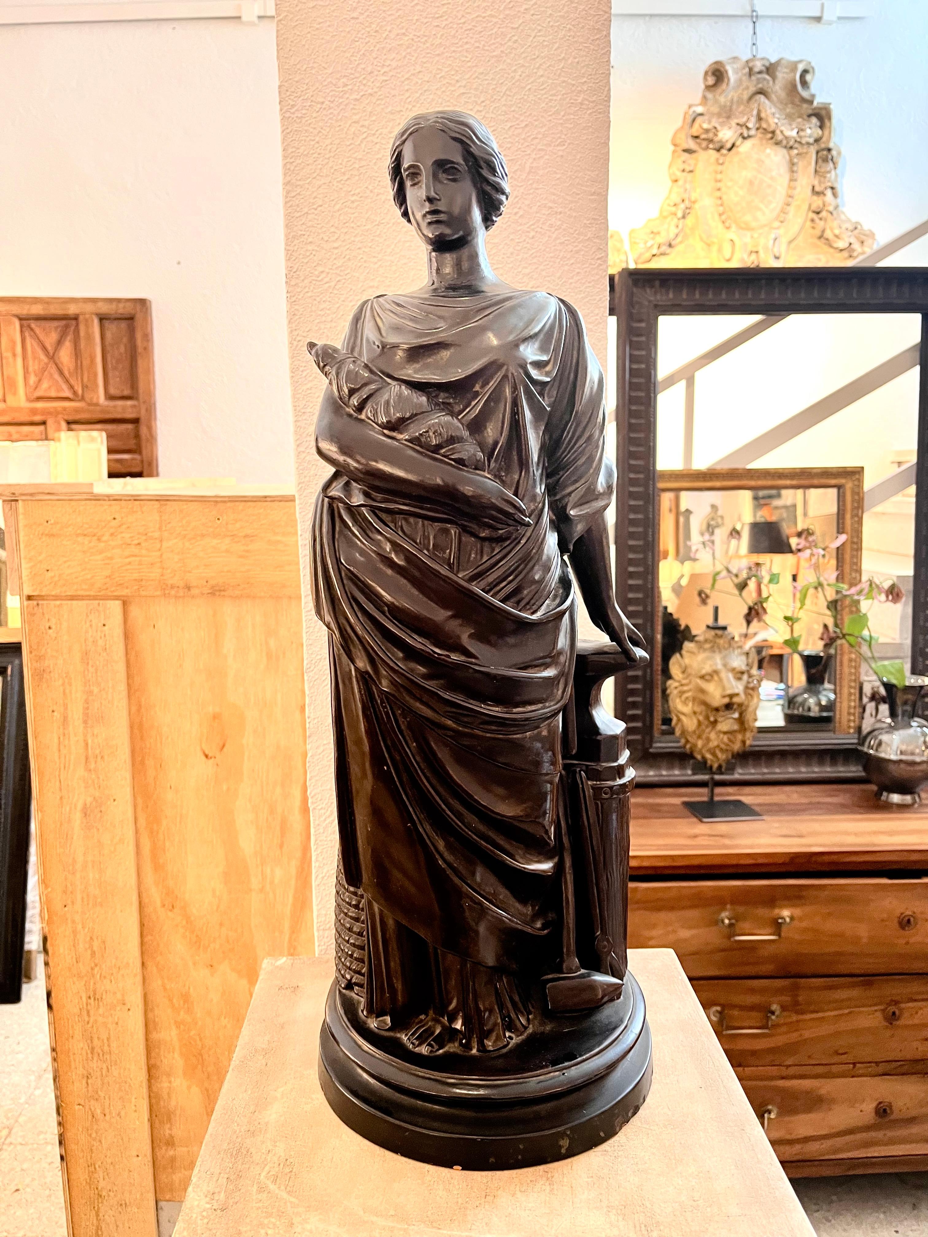 Scultura francese in terracotta patinata del XIX secolo in vendita 3
