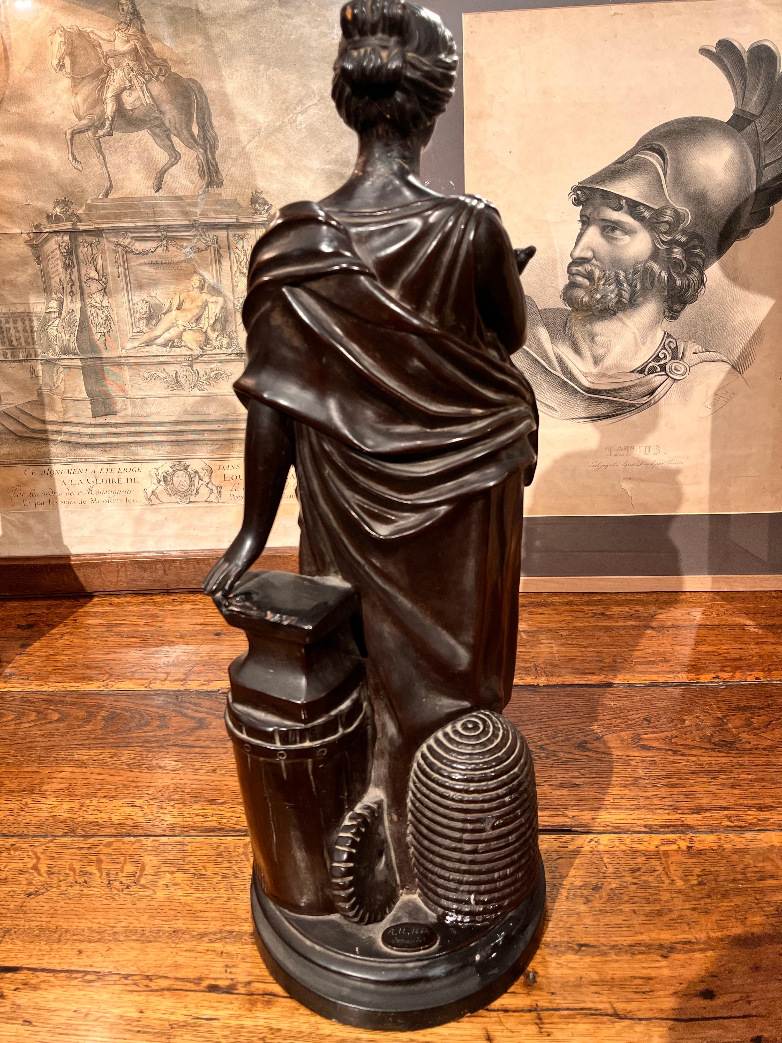 Scultura francese in terracotta patinata del XIX secolo in vendita 6