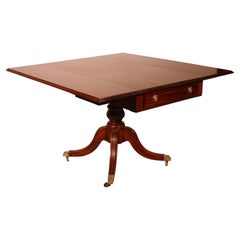 19th-century Pembroke Table Made In Solid Mahogany - England