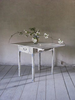 19th Century Pembroke Table, Side Table, Serving Table, Antique Mahogany Painted