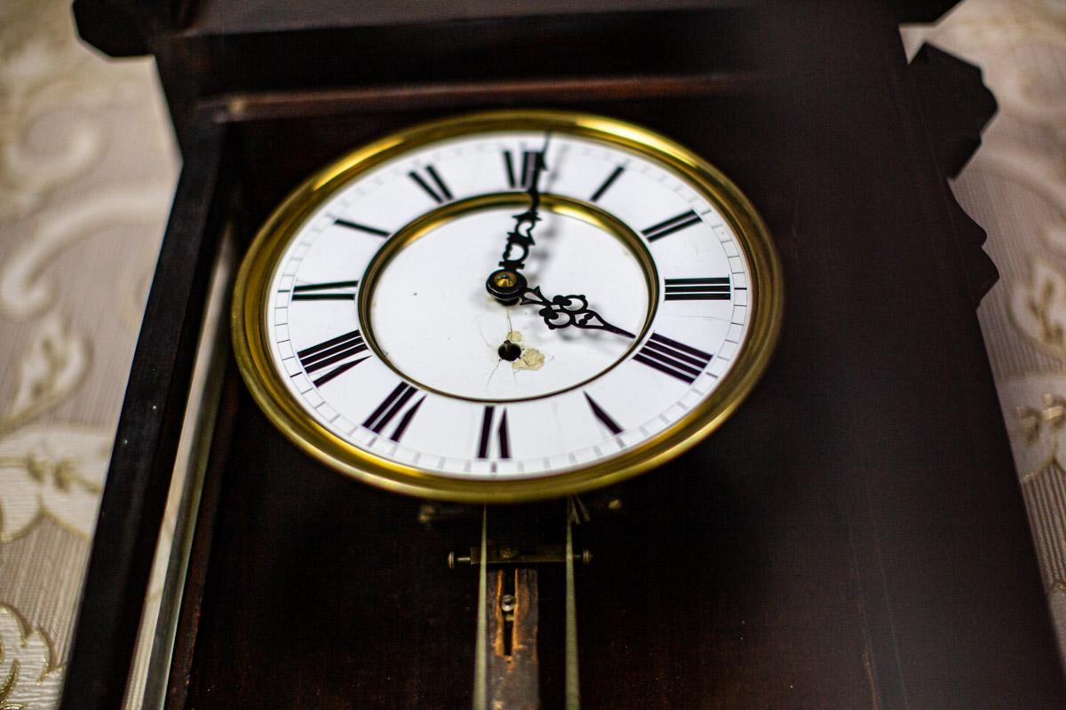 19th Century 19th-Century Pendulum Wall Clock For Sale
