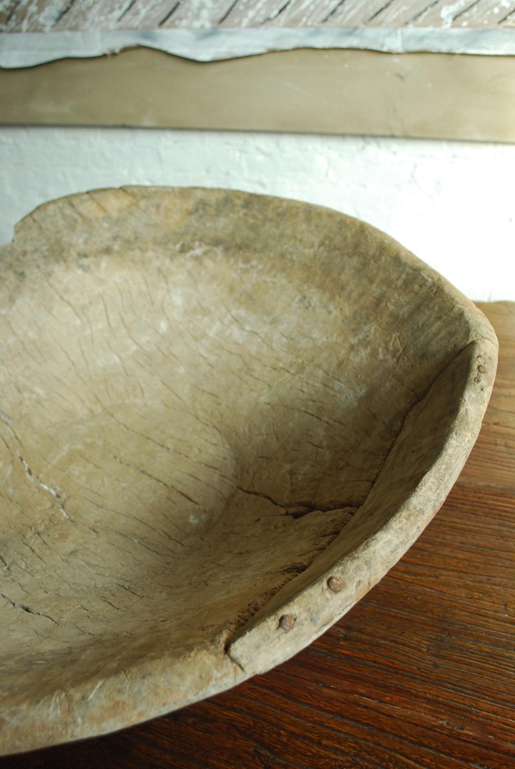 19th Century Pennsylvania Dutch weathered grain bowl.