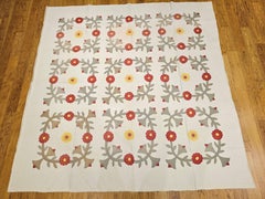 19th Century Pennsylvania Dutch Flower Garlands Quilt