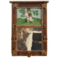 Antique 19th Century Pennsylvania Folk Art Style Mirror
