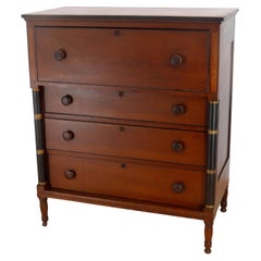 19th Century Pennsylvania Folky Sheraton Cherry Chest of Drawers