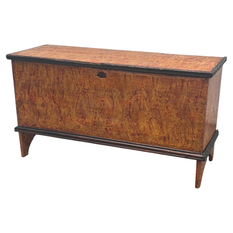 Bemalte Deckenkiste aus Pennsylvania aus dem 19. Jahrhundert. im Angebot bei 1stDibs Deutschland