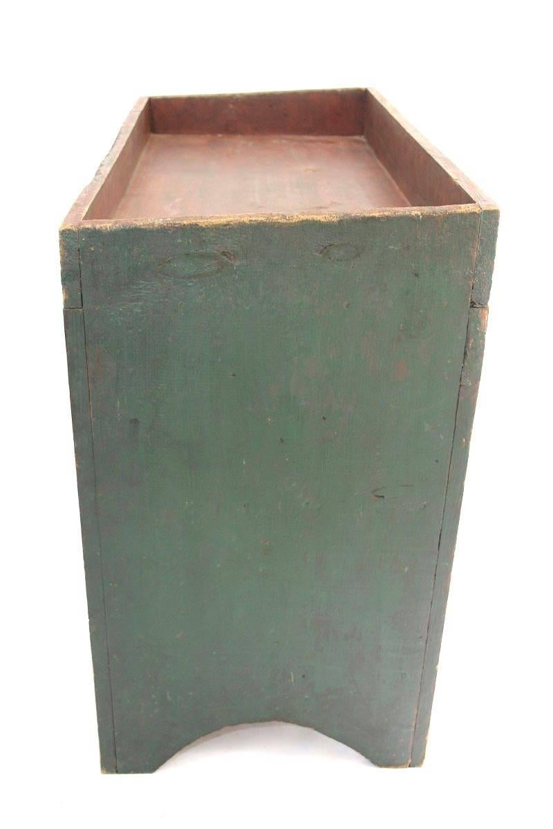 19th Century Pennsylvania Two-Tone Green and Red Painted Dry Sink For Sale 4